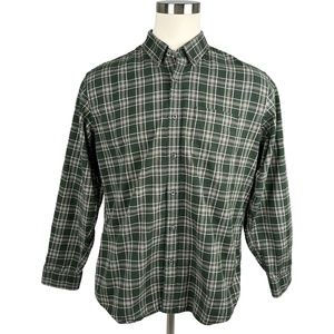 Eddie Bauer Green Plaid Shirt (L)